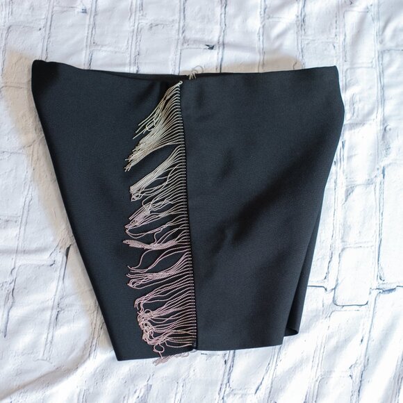 NWOT Akira Rhinestone Fringe Trim Shorts Haigh Waist Black Size XL - Picture 8 of 16